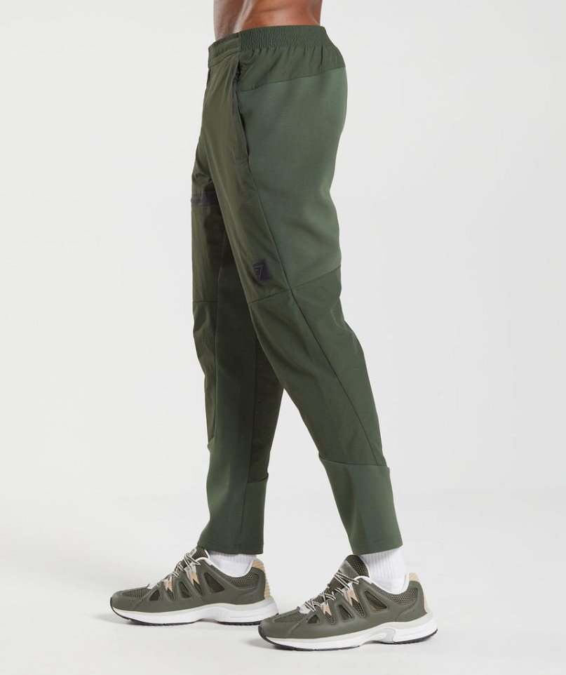 Men's Gymshark Retake Woven Jogger Olive | NZ 4BFVXZ